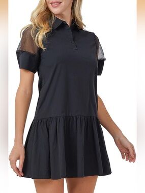 S. Deer Concept Womens Dress L BlackLave  Midi Fairy Grunge Whimsigoth